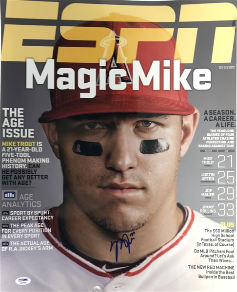 Mike Trout Signed 16" x 20" ESPN Magazine Photograph (PSA/DNA)