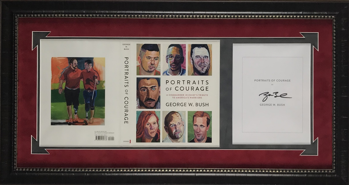 President George W. Bush Signed "Portraits of Courage" Book Display (Beckett/BAS Guaranteed)