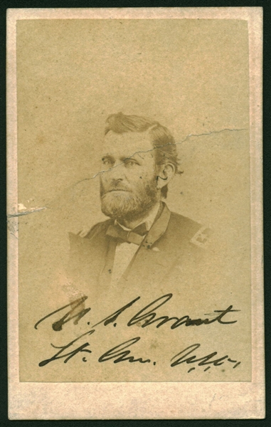 President Ulysses S. Grant Signed CDV Photograph As General! (Beckett/BAS Guaranteed)