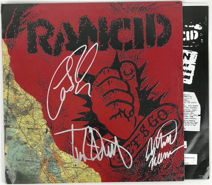 Rancid Group Signed "Lets Go" Record Album Cover (Beckett/BAS Guaranteed)