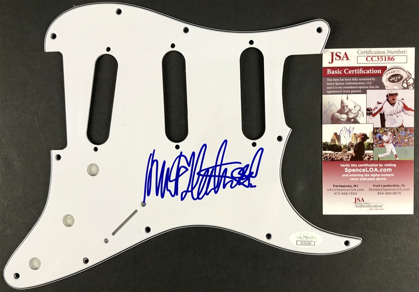 Fleetwood Mac: Mick Fleetwood Signed Strat Style Guitar Pickguard (JSA)