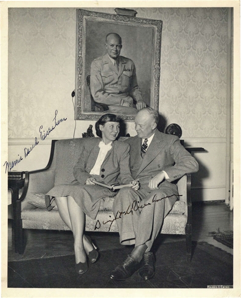 Rare Dwight & Mamie Eisenhower Dual-Signed Harris & Ewing 8" x 10" Photograph (Beckett/BAS)