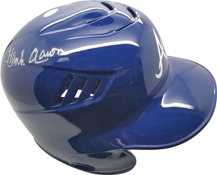 Hank Aaron Signed Full Size Atlanta Braves Helmet (JSA)