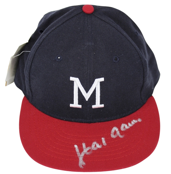 Hank Aaron Signed Milwaukee Brewers Cooperstown Collection Baseball Hat (Beckett/BAS)