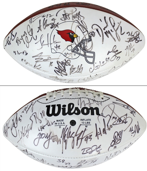 2001 Arizona Cardinals Team-Signed Wilson White Panel Football w/ Pat Tillman (PSA/DNA)