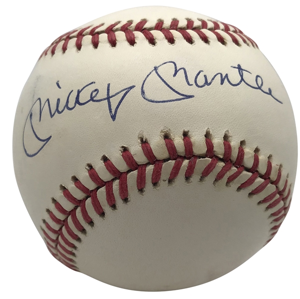 Mickey Mantle Near-Mint Signed OAL Baseball (Beckett/BAS Guaranteed)