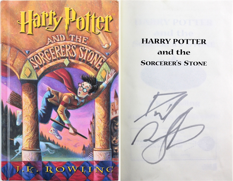 Daniel Radcliffe Signed "Harry Potter & the Sorcerers Stone" Hardcover Large Print Book (Beckett/BAS)