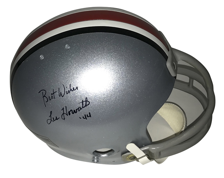 Les Horvath Rare Signed Ohio State Helmet (Beckett/BAS Guaranteed)