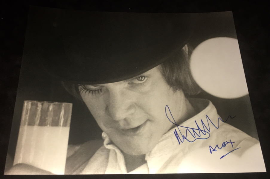 Malcolm McDowell Signed 16" x 20" "Clockwork Orange" Photograph (Beckett/BAS Guaranteed)