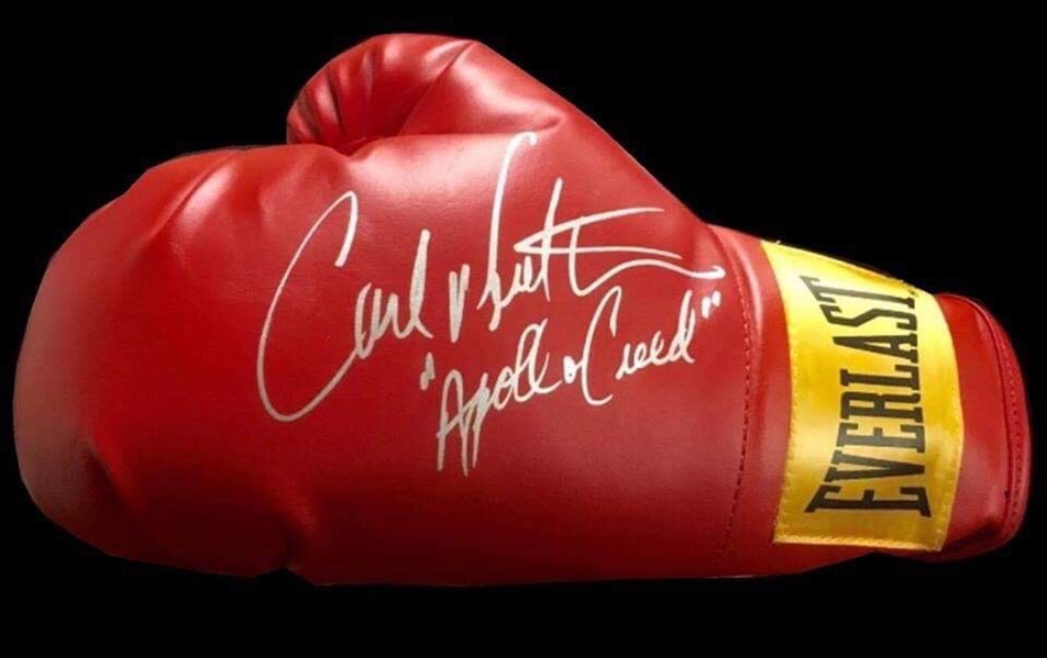 Rocky: Carl Weathers Signed & Inscribed Everlast Boxing Glove (Beckett/BAS Guaranteed)