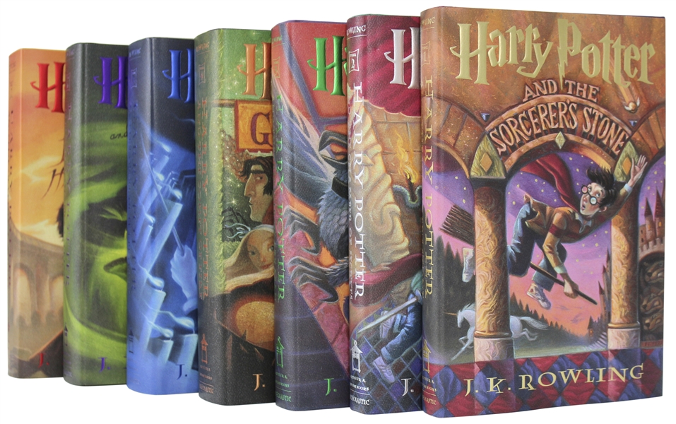 Daniel Radcliffe Incredible Signed Complete 1st Edition Harry Potter Book Set (Beckett/BAS)