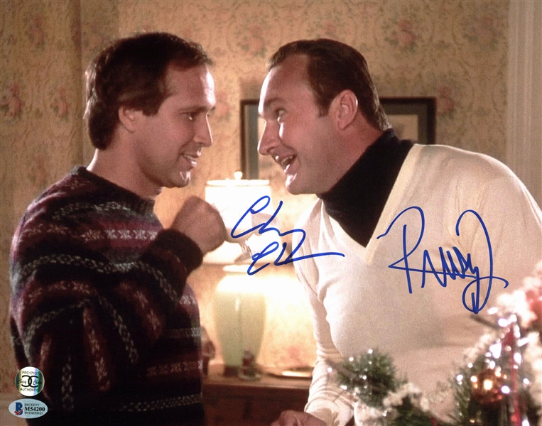 Chevy Chase & Randy Quaid Dual-Signed 11" x 14" Photo from "Christmas Vacation" (Beckett/BAS)
