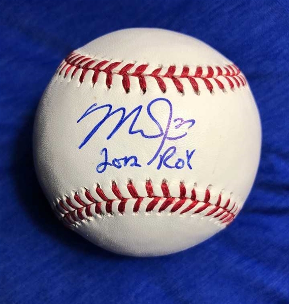 Mike Trout Rookie-Era Signed OML Baseball w/ "2012 ROY" Inscription (MLB)