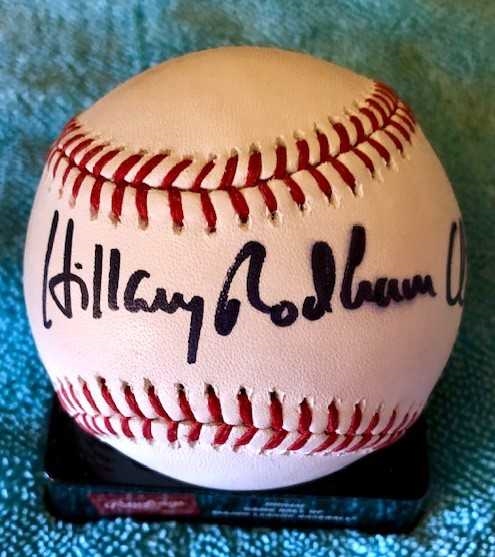 Hillary Rodham Clinton Superb Signed OML Baseball (PSA/DNA & JSA)