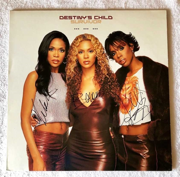 Destinys Child Group Signed "Survivor" Record Album w/ 3 Signatures! (Beckett/BAS Guaranteed)