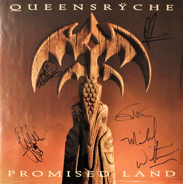 Queensryche Band Signed 24" x 24" Poster (BAS/Beckett Guaranteed)