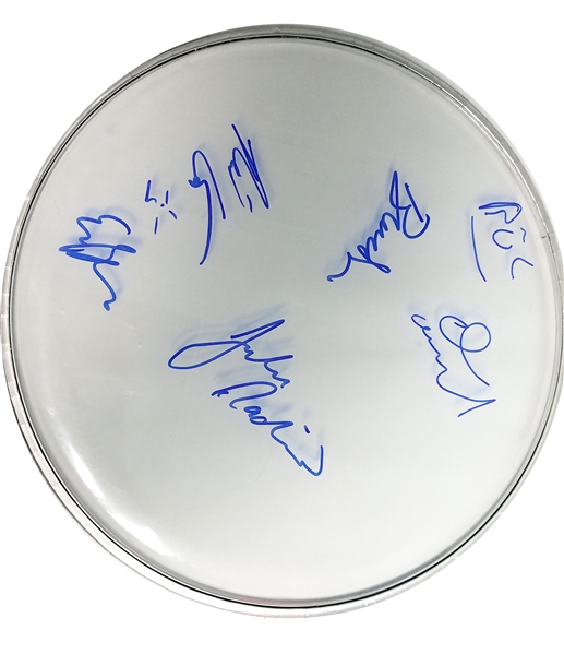 Blue Oyster Cult Group Signed Drumhead w/ 5 Signatures (Beckett/BAS Guaranteed)