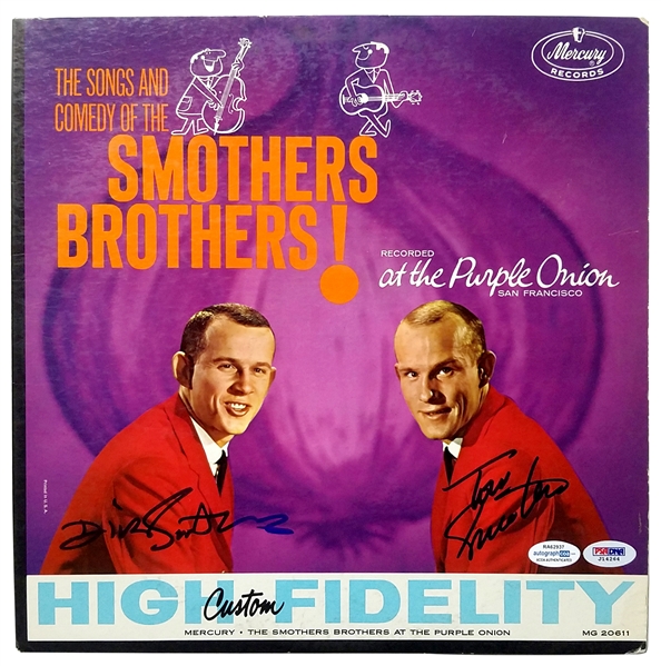 The Smothers Brothers Dual-Signed "The Songs & Comedy of the Smothers Brothers" Album Cover (ACOA)