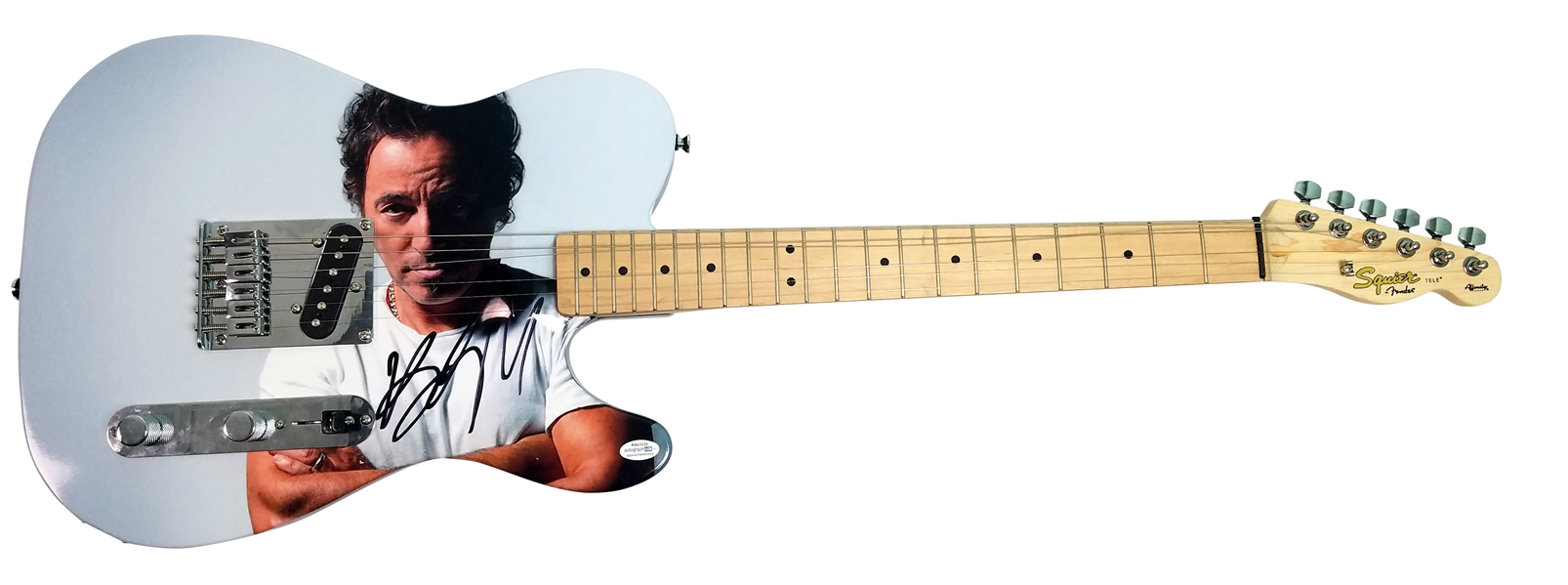 Bruce Springsteen Signed Custom Graphic Fender Squier Telecaster Guitar (ACOA)