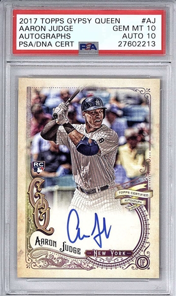 Aaron Judge Signed 2017 Topps Gypsy Queen Rookie Card - PSA 10 w/ 10 Auto!