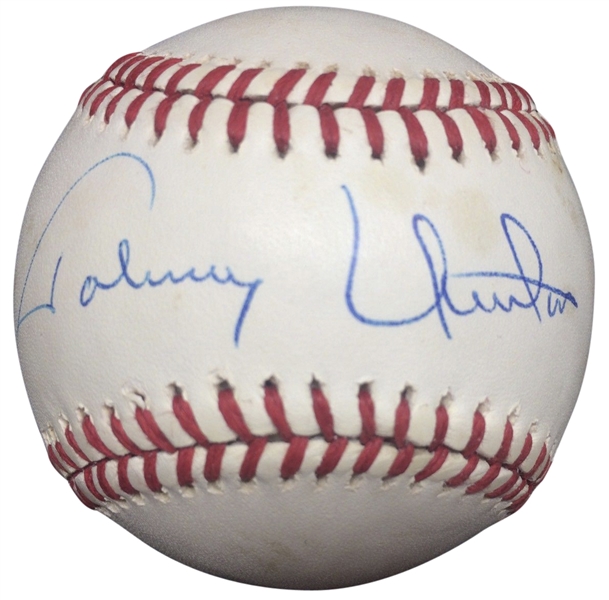 Johnny Unitas Rare Signed OAL Baseball (JSA)
