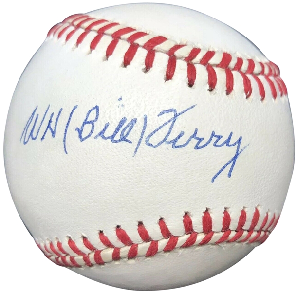 William "Bill" Terry Rare Single Signed ONL Baseball (PSA/DNA)