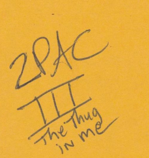 Tupac Shakur Signed 1.5" x 2" Album Page (JSA)