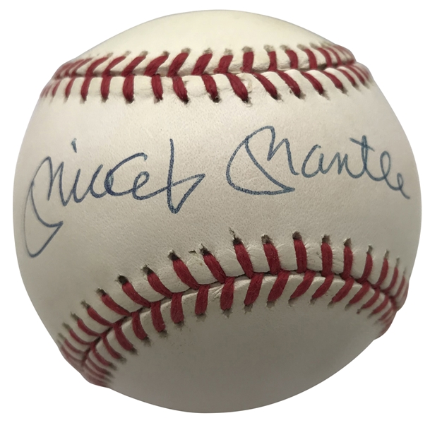 Mickey Mantle Near-Mint Signed OAL Baseball (JSA)