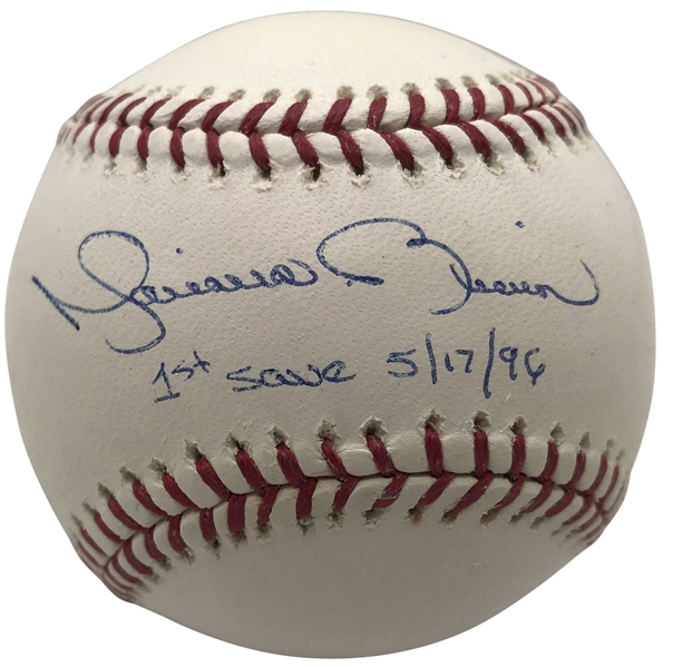 Mariano Rivera Signed & Inscribed "1st Save 5/17/96" OML Baseball (PSA/DNA)
