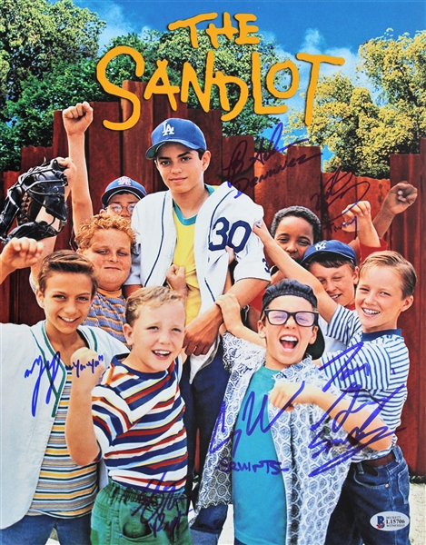 The Sandlot Cast Signed 11" x 14" Photograph w/ 6 Signatures (Beckett/BAS)