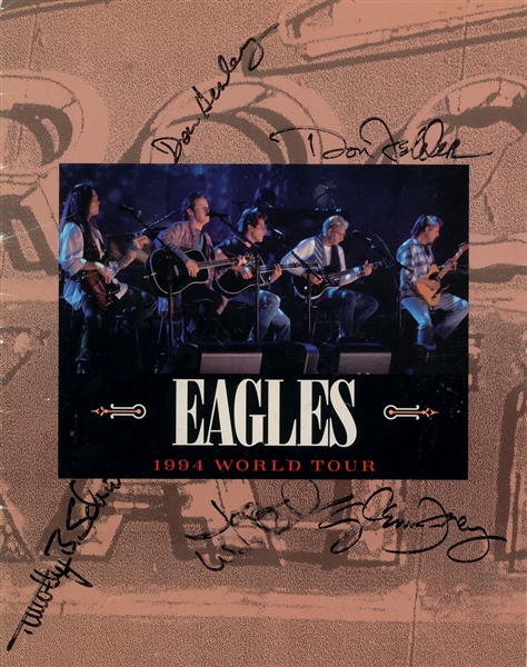 The Eagles: Band Signed 1994 World Tour Program w/ Henley, Frey, Walsh, Felder & Schmit (JSA)