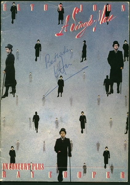 Elton John Vintage Signed 1978 "A Single Man" Concert Program (Beckett/BAS)