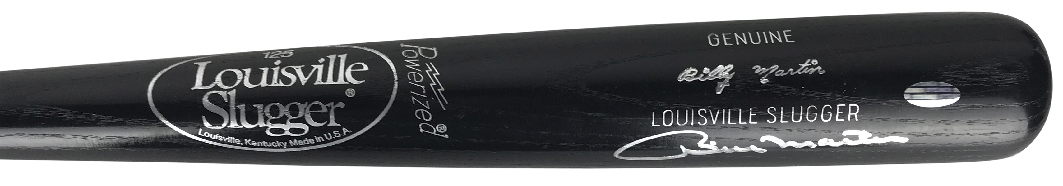 Billy Martin Rare Single Signed Baseball Bat (Steiner Sports)