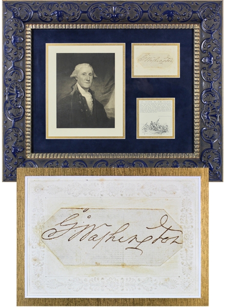 George Washington Choice Ink Signature in Custom Framed Display (Beckett/BAS)