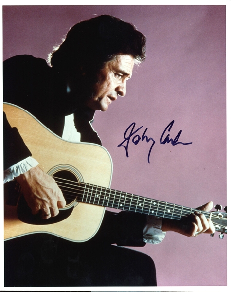 Johnny Cash Signed 8" x 10" Color Photograph (BAS/Beckett Graded GEM MINT 10)
