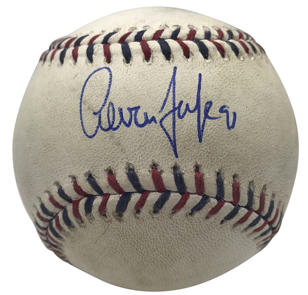 Aaron Judge Signed & Game Used 2017 ROY MLB Baseball During 28th Home Run Contest! (MLB, Steiner & PSA/DNA)