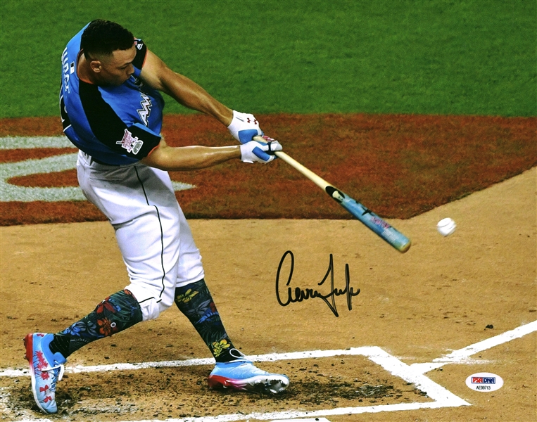Aaron Judge Signed 11" x 14" Home Run Derby Photograph (PSA/DNA)