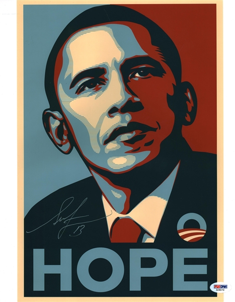 Shepard Fairey Signed Obama HOPE 11" x 14" Photograph (PSA/DNA)