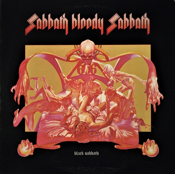 Black Sabbath Group Signed "Sabbath Bloody Sabbath" Album Cover w/ 3 Sigs (Beckett/BAS Guaranteed)