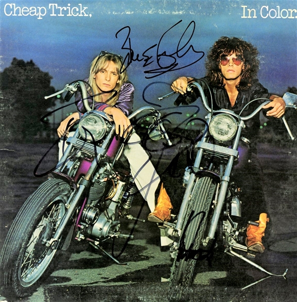 Cheap Trick Group Signed "In Color" Album w/ 4 Signatures! (Beckett/BAS Guaranteed)
