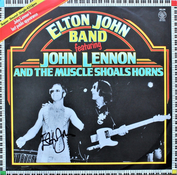 Elton John Signed "Elton John featuring John Lennon" Bootleg Live Album (Beckett/BAS Guaranteed)
