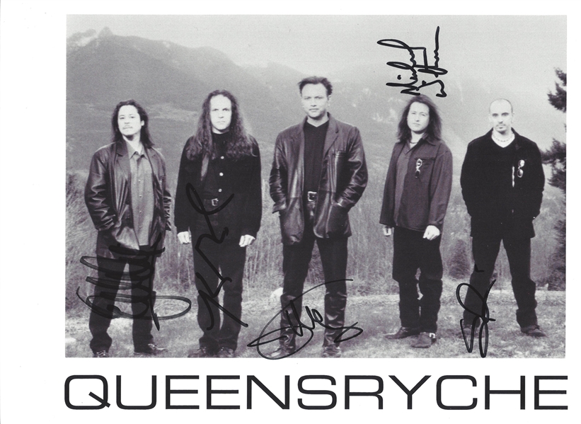 Queensryche Lot of 3 (Three) Signed Items (Beckett/BAS Guaranteed)