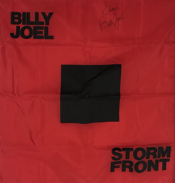 Billy Joel Rare Signed 35" x 35" Storm Front Banner (Beckett/BAS Guaranteed)