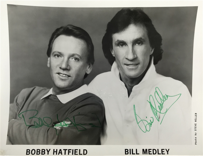 The Righteous Brothers: Bobby Hatfield & Bill Medley Signed 8" x 10" Photograph (Beckett/BAS Guaranteed)