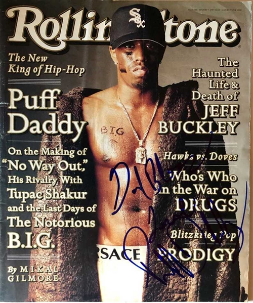 Puff Daddy Signed August 1997 Rolling Stone Magazine (Beckett/BAS Guaranteed)