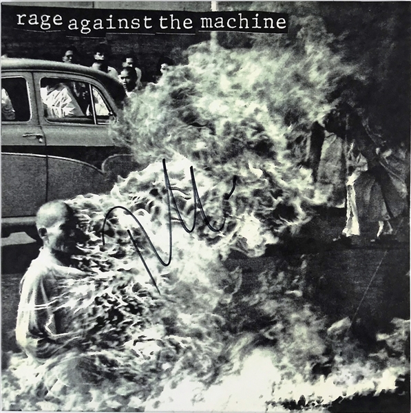 RATM: Tom Morello Signed "Rage Against The Machine" Debut Album Cover (Beckett/BAS Guaranteed)
