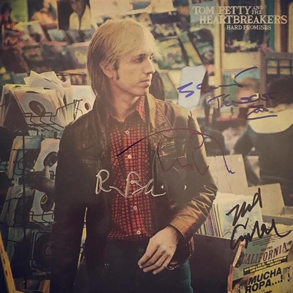 Tom Petty & The Heartbreakers Signed "Hard Promises" Album with 4 Signatures (Beckett/BAS Guaranteed)