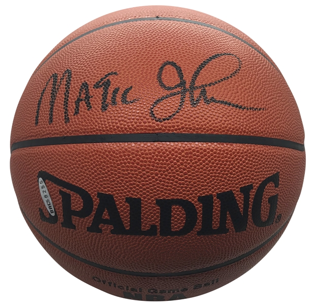 Magic Johnson Signed Official Leather NBA Basketball (Upper Deck)