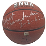 Wilt Chamberlain RARE Signed & Inscribed 100 Point Game Basketball (PSA/DNA)