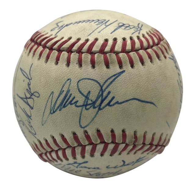 1987 Mets Team Signed ONL Baseball w/ Carter, Cone & Others! (JSA)